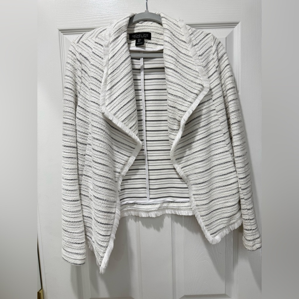 White and Black Women’s Jacket by Rachel Zoe Size Small